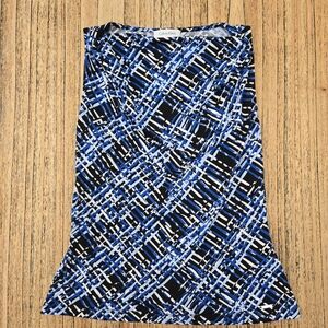 Calvin Klein Women's Blue Patterned Skirt‎